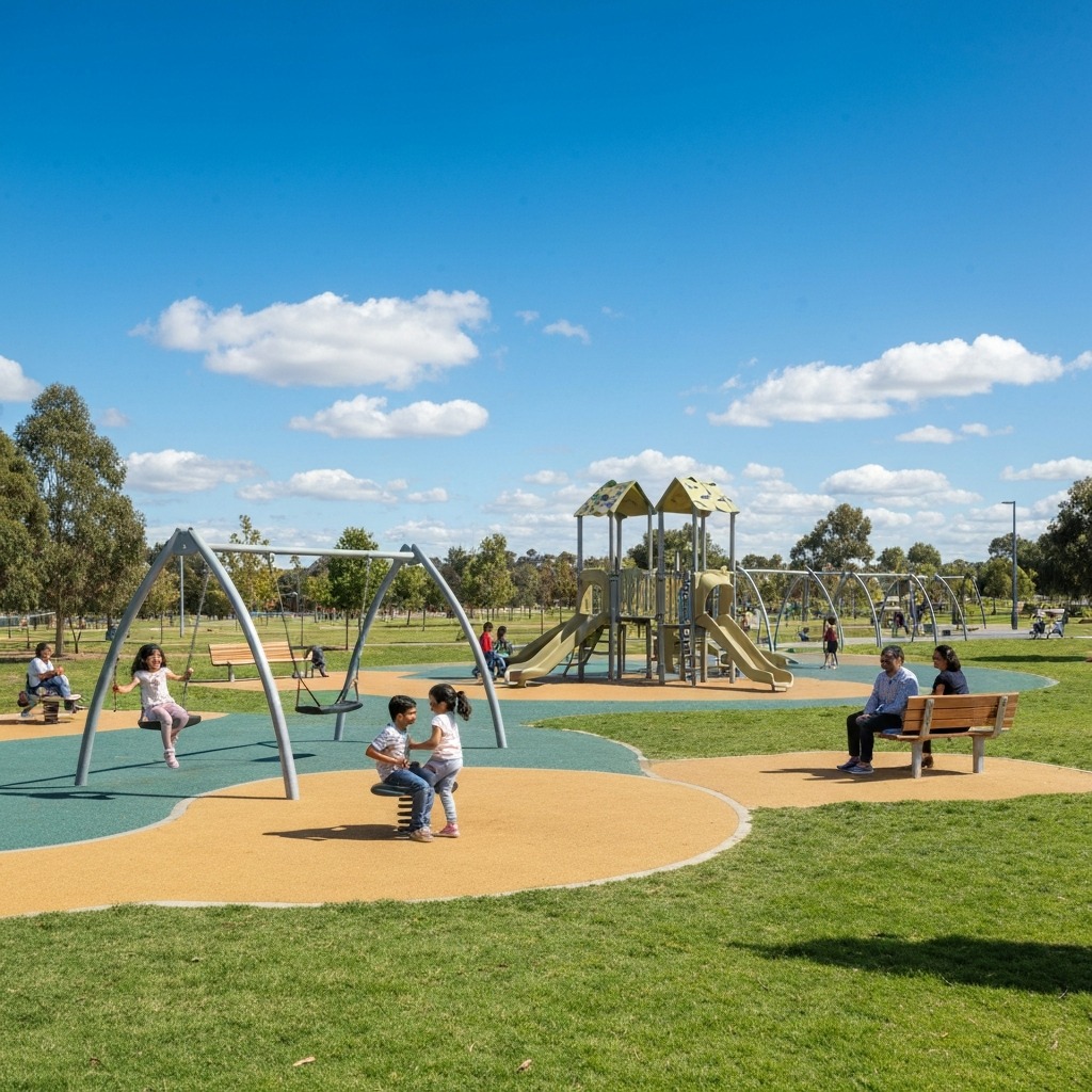 Local park with playground in Melbourne's eastern suburbs