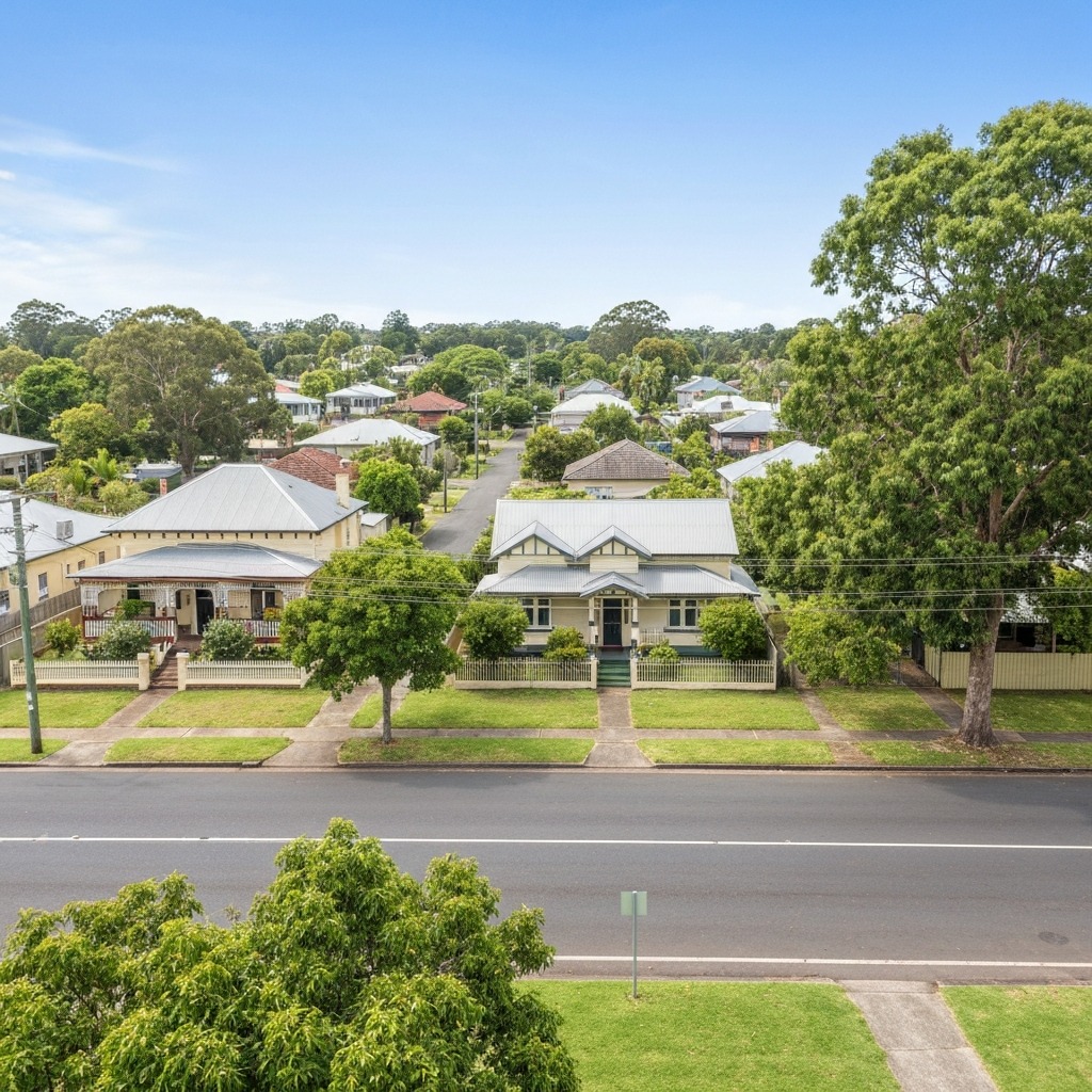 Ipswich streetscape showing heritage buildings and the revitalised CBD precinct in Brisbane's western corridor
