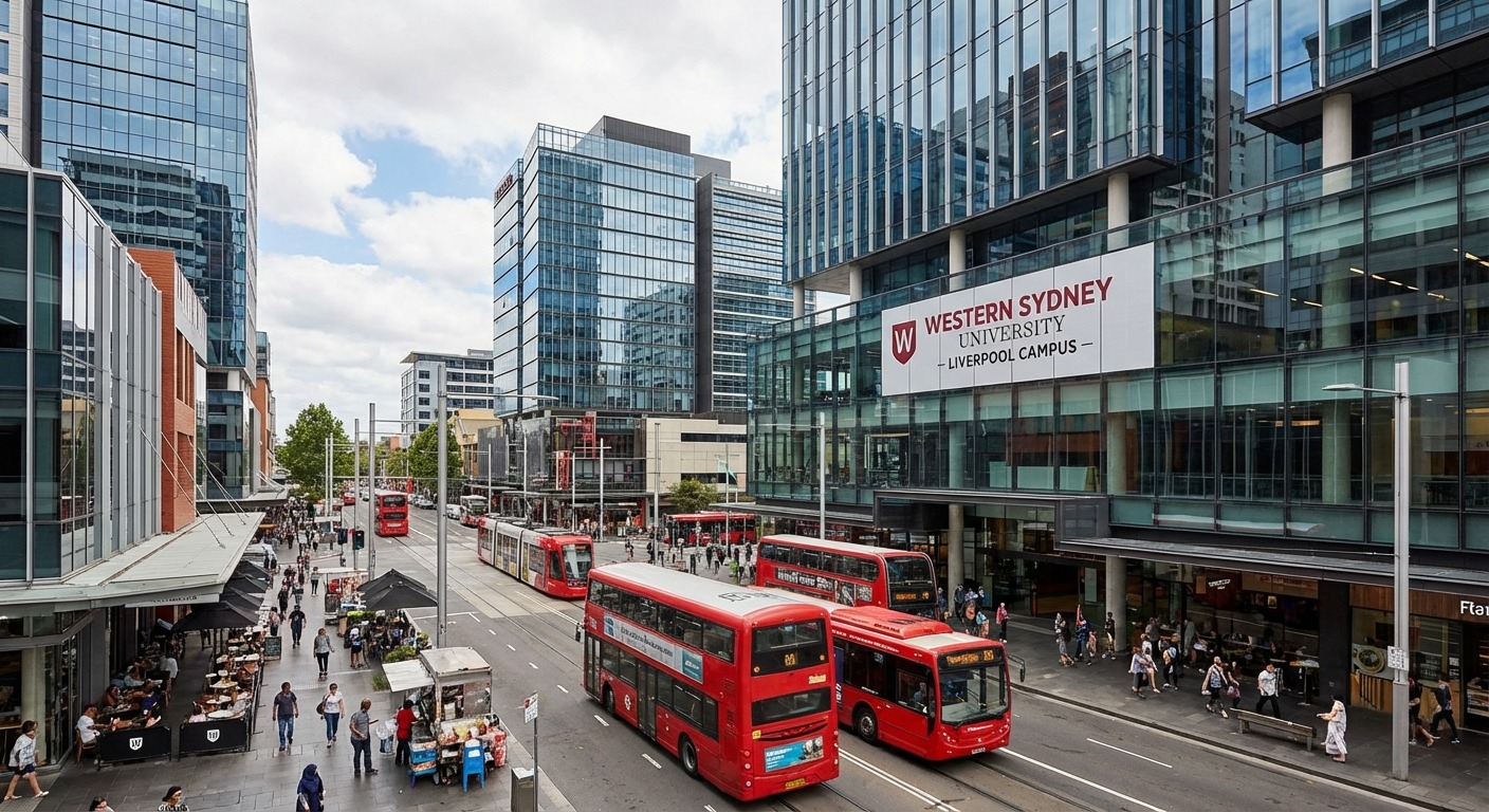 Liverpool city centre showing Westfield and residential towers